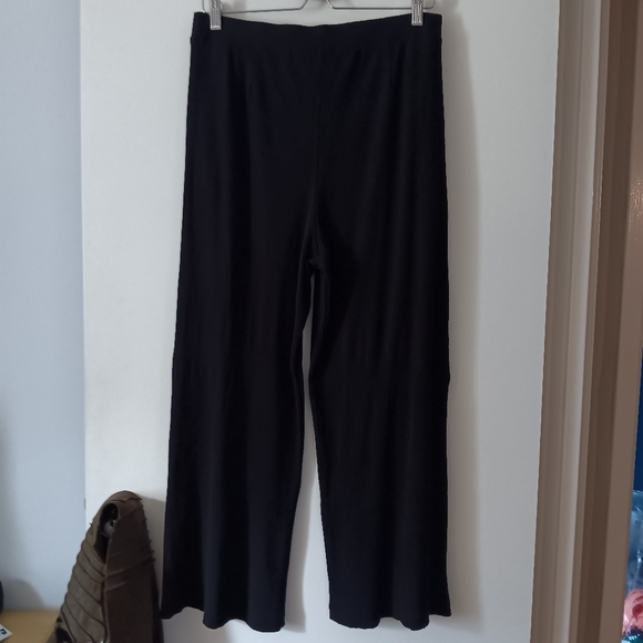 New ENCIRCLED Black Wide Leg Ribbed Pull On Pants XL - Picture 3 of 6